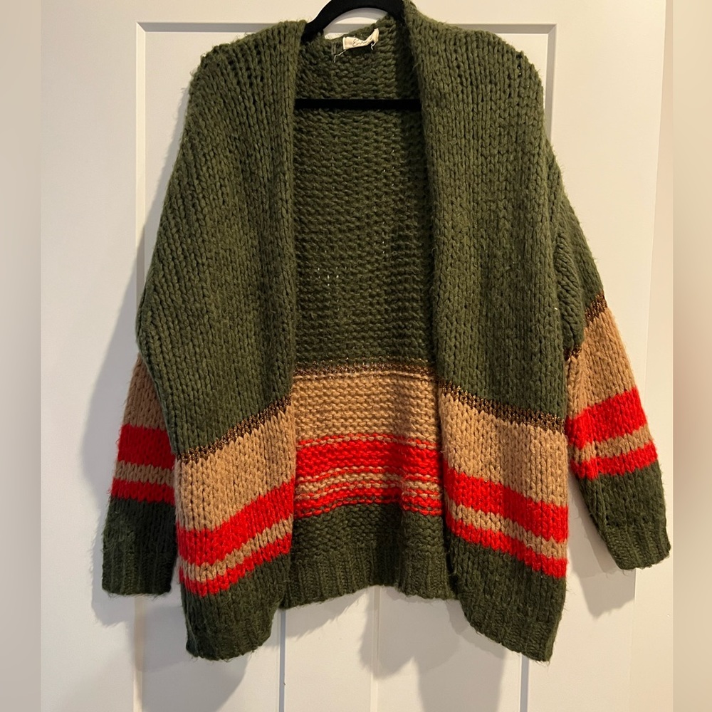 Open knit cardigan